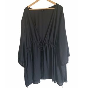 6X Black Tunic Torrid Blouse V-Neck